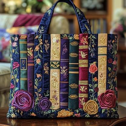 Bookish Quilted Tote Bag GFTOTP8990