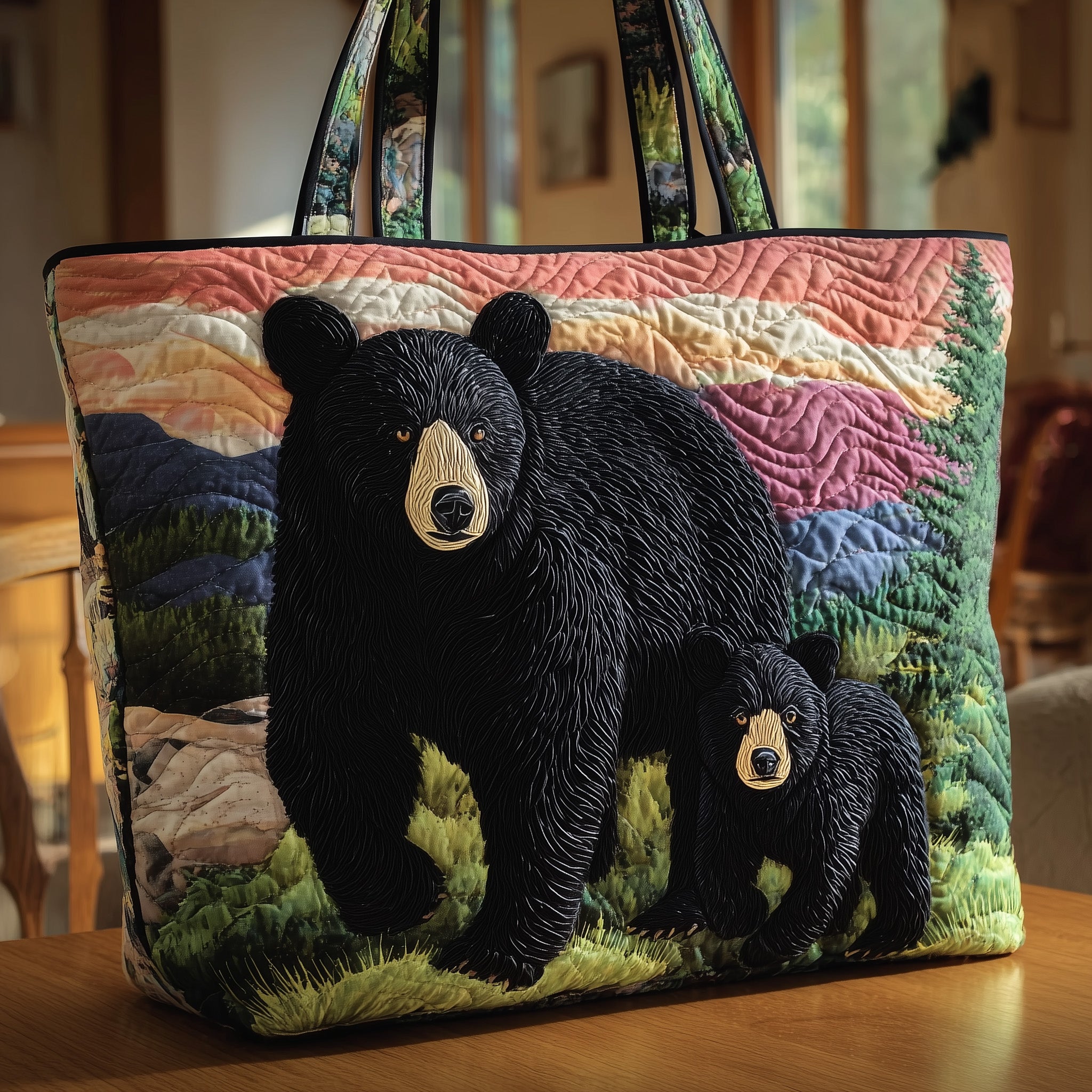 Bear Wander Quilted Tote Bag GFTOTP9281