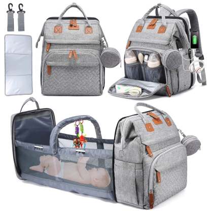 Diaper Bag Backpack with Changing Station, Large Capacity, Newborn Essentials Must Haves
