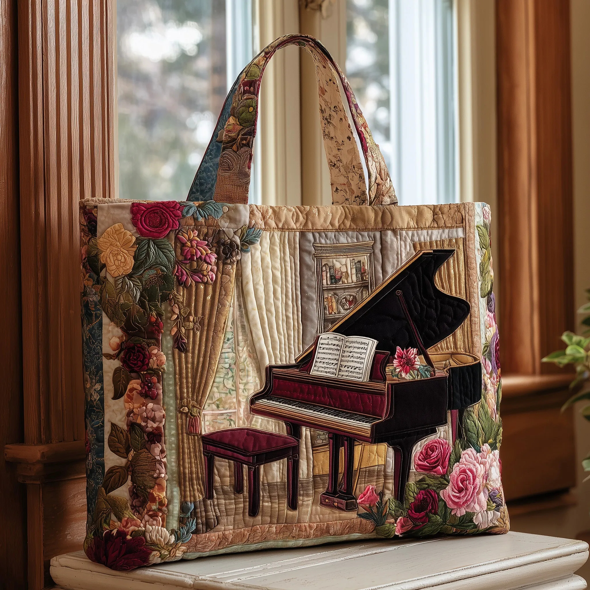 Exquisite quilted tote bag