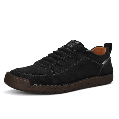MEN'S LOW-TOP SOFT-SOLED LEATHER SLIP-ON SHOES