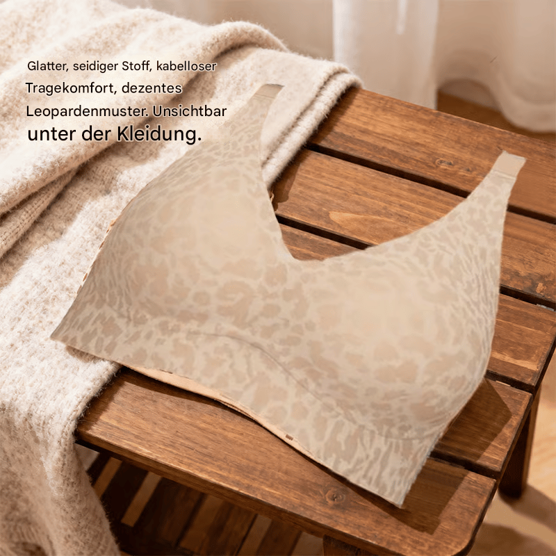 🏆🔥Ultra straffender Leopardendruck-BH ohne Bügel | Damen BH ohne Bügel👍Keine hängenden Brüste mehr