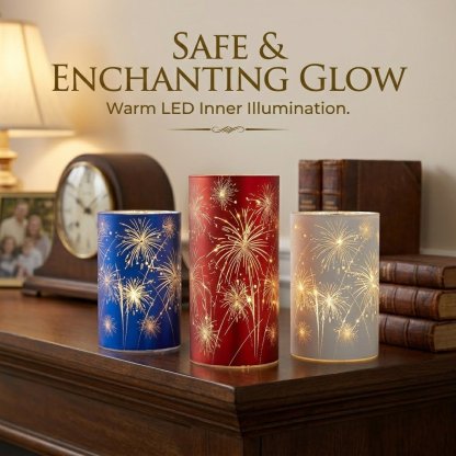 Celebration Firework Lanterns – Premium Patriotic Red, White & Blue Trio