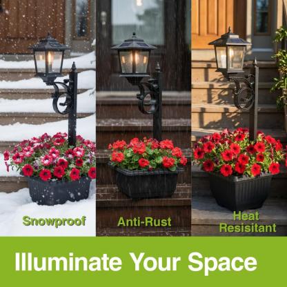 🌿 2-in-1 Solar Lamp Post with Planter