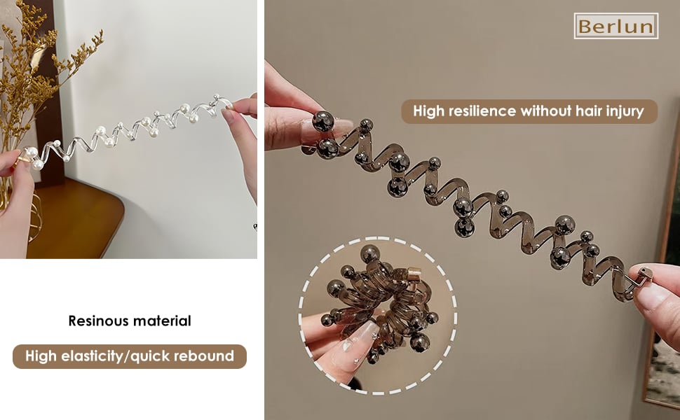 5PCS Spiral Hair Ties For Women Coil Hair Ties Hair Ties