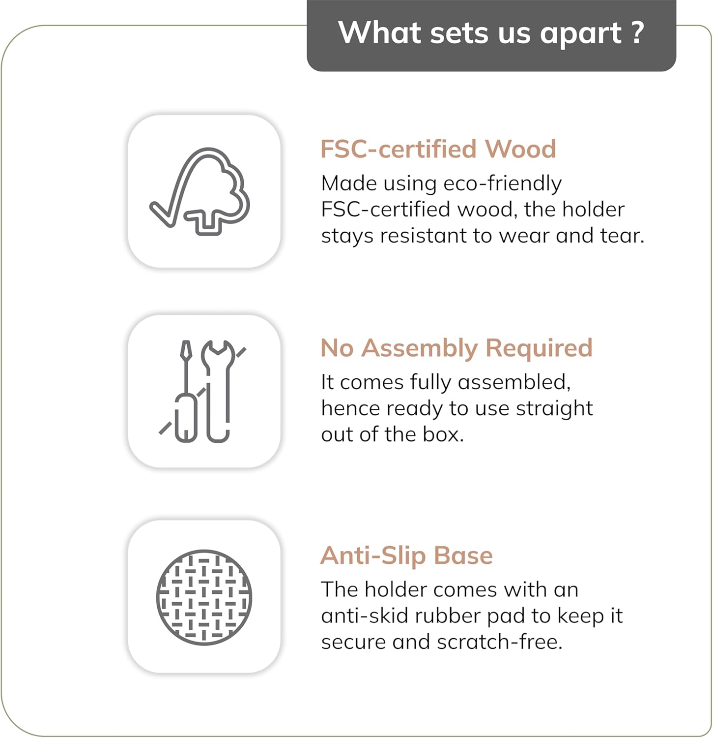 Mountain Paper Towel Holder Countertop with Mango Wood Round Base and Iron Holder