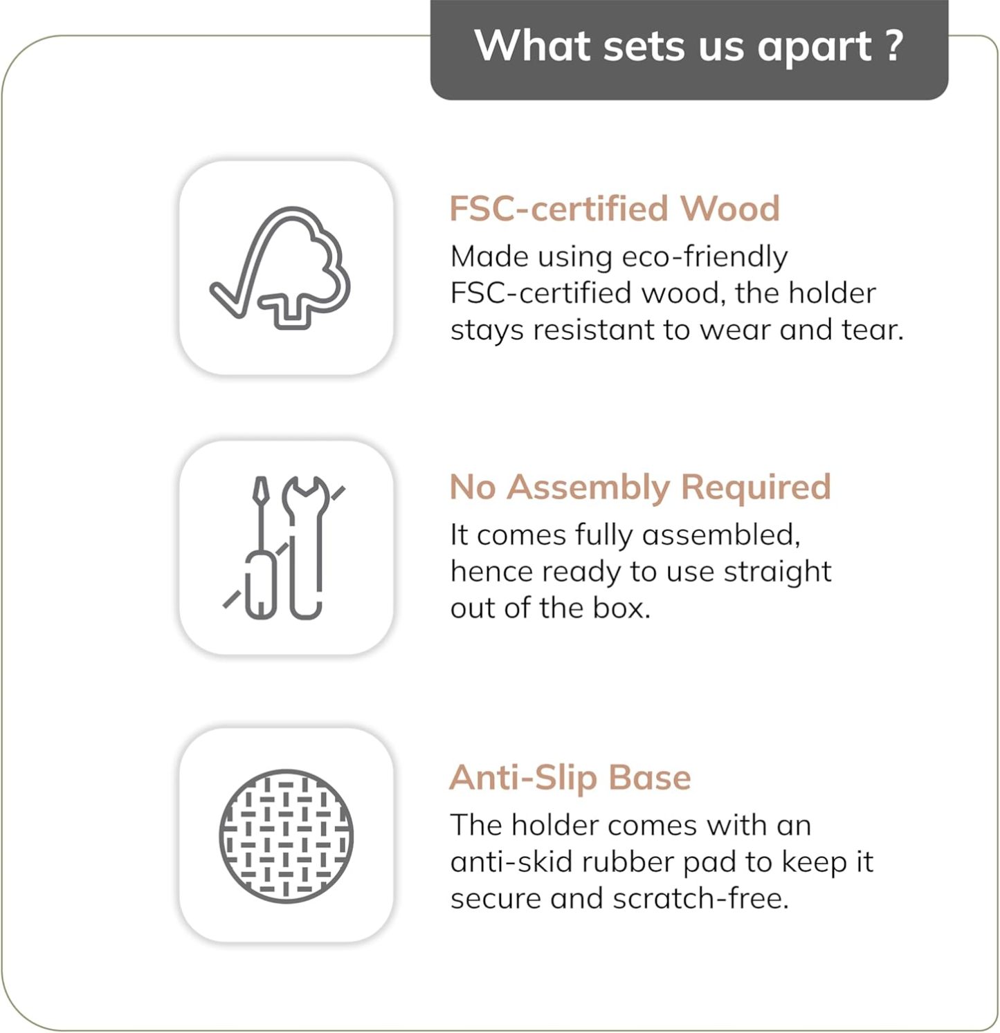 Mountain Paper Towel Holder Countertop with Mango Wood Round Base and Iron Holder