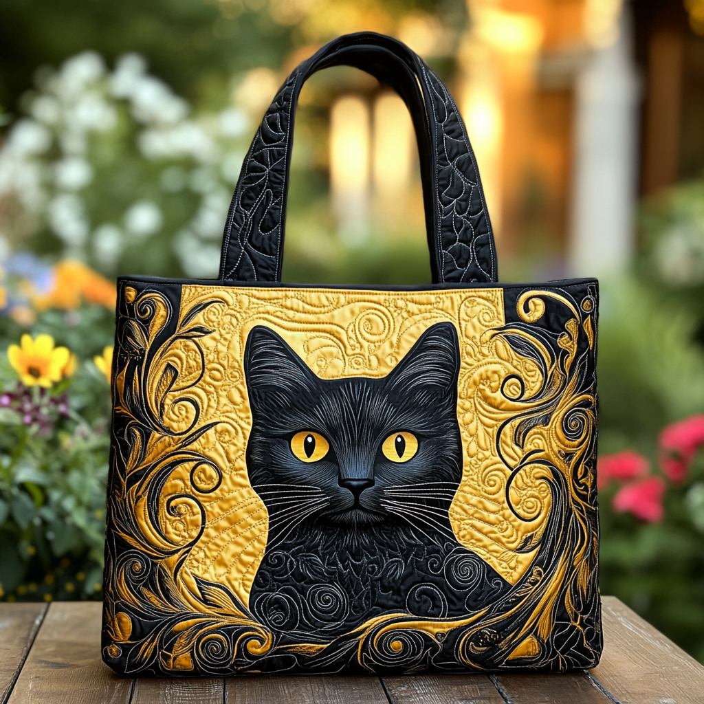 Fancy Cat Quilted Tote Bag NCU0DK9086