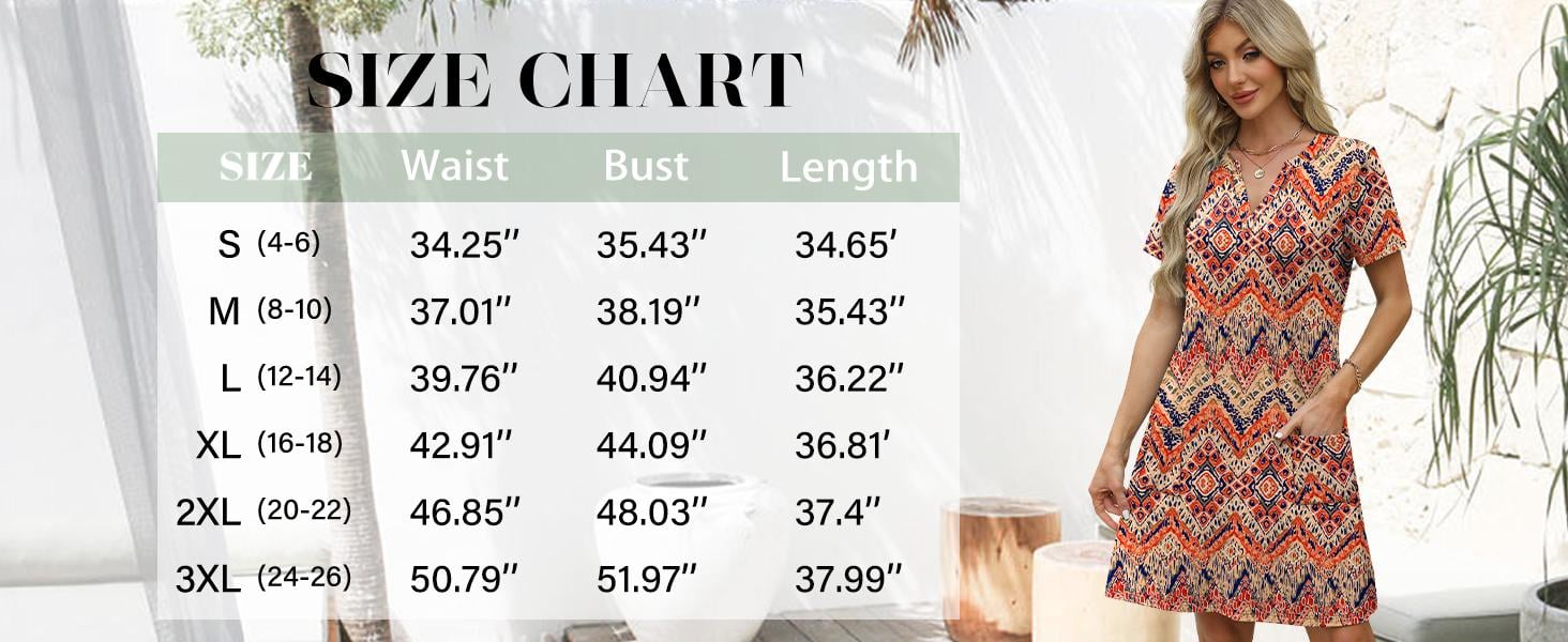 OFEEFAN Dresses for Women 2026 Casual Summer V Neck Wedding Guest Dress Short Sleeve Fashion Beach Vacation Clothes