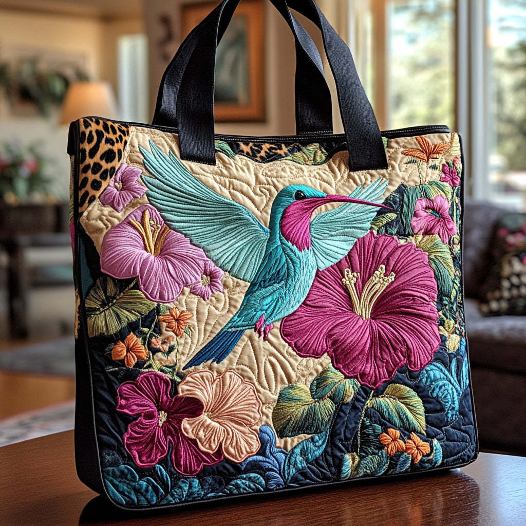 Hummingbird Garden Quilted Tote Bag NCU0DV6817