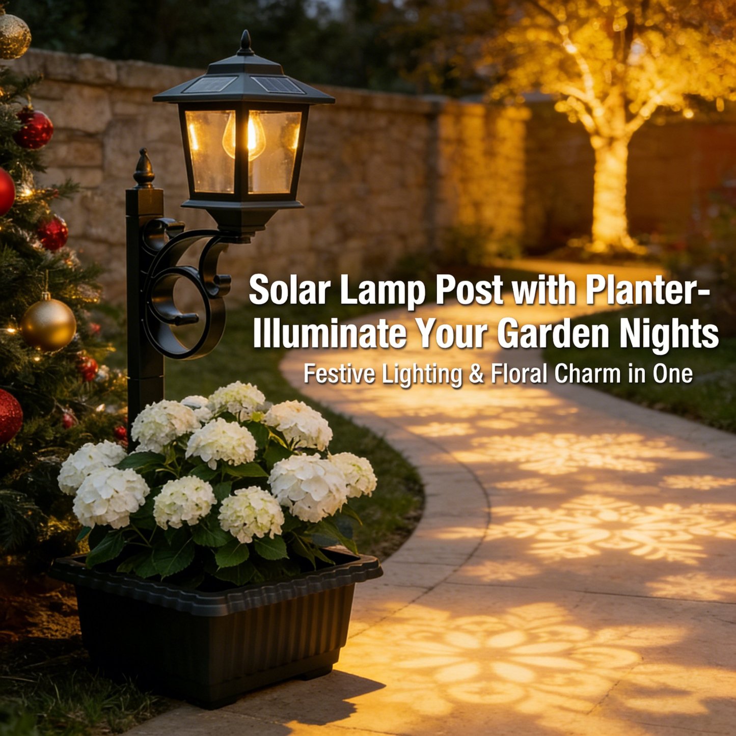 🌿 2-in-1 Solar Lamp Post with Planter