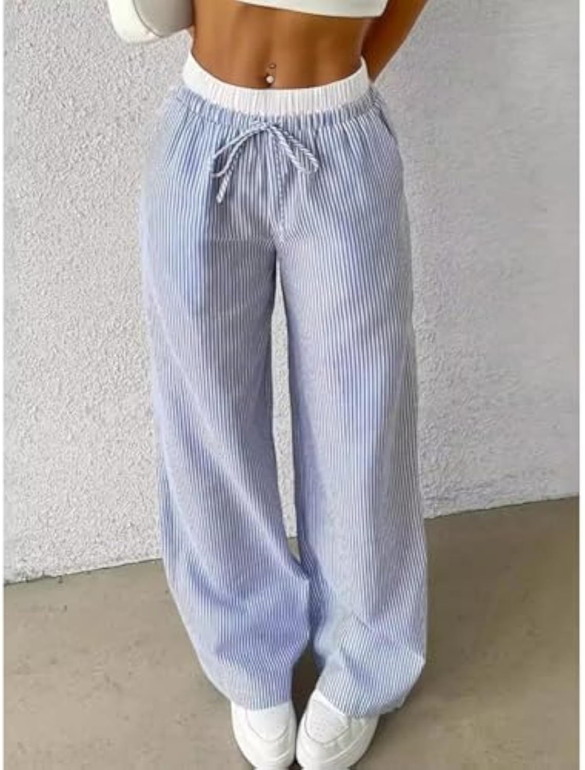 Olive Knit Fisherman Sweater and Blue Striped Pants  Set (Buy 2 Free Shipping)