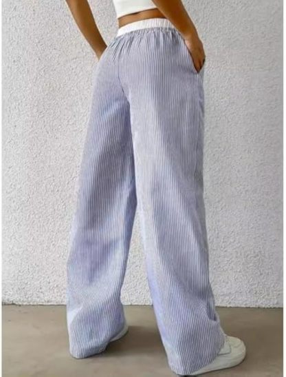 Olive Knit Fisherman Sweater and Blue Striped Pants  Set (Buy 2 Free Shipping)