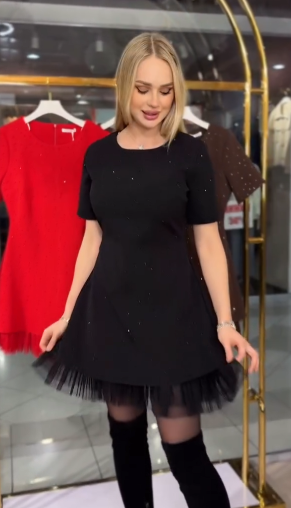 🌟Women's Lace Trim Rhinestone Pure Cotton Dress（Buy 2 Free Shipping)