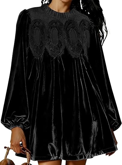 Women's Vintage Velvet Babydoll Dress (Buy 2 Free Shipping)