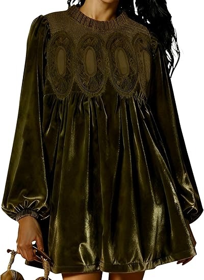 Women's Vintage Velvet Babydoll Dress (Buy 2 Free Shipping)