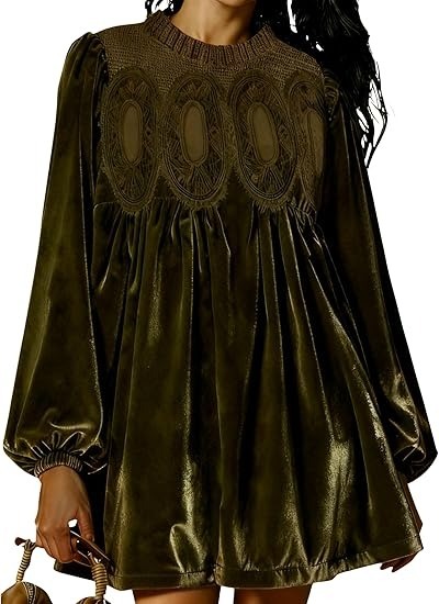 Women's Vintage Velvet Babydoll Dress (Buy 2 Free Shipping)