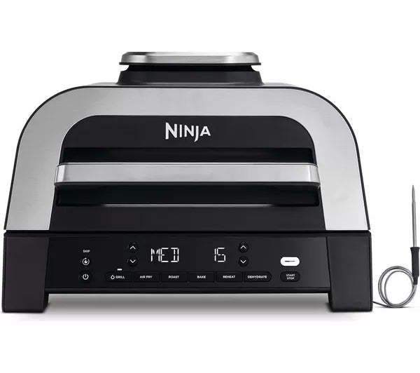 NINJA 6-in-1 MAX Indoor Grill & Air Fryer - Grey & Silver | DG551UK