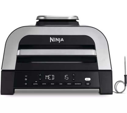 NINJA 6-in-1 MAX Indoor Grill & Air Fryer - Grey & Silver | DG551UK