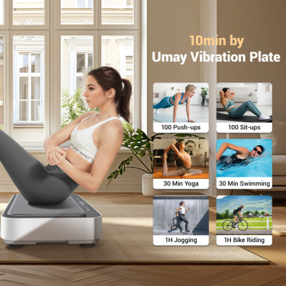 Umay V30 Vibration Plate Exercise Machine with Resistance Bands