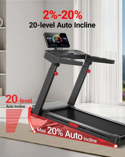 Umay L10 Foldable Treadmill 20% AUTO Incline with Pulse Sensors 14KM/H