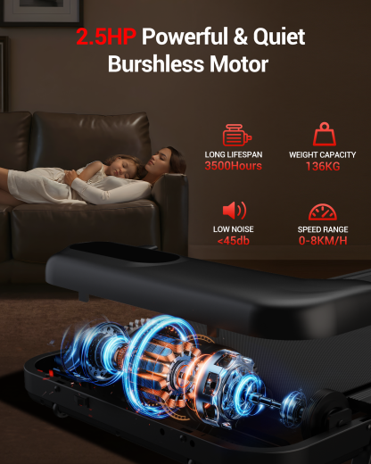 Umay Smart Walking Pad, Under Desk Treadmill and 2-in-1 Incline Walking Pad Treadmill for Home Office