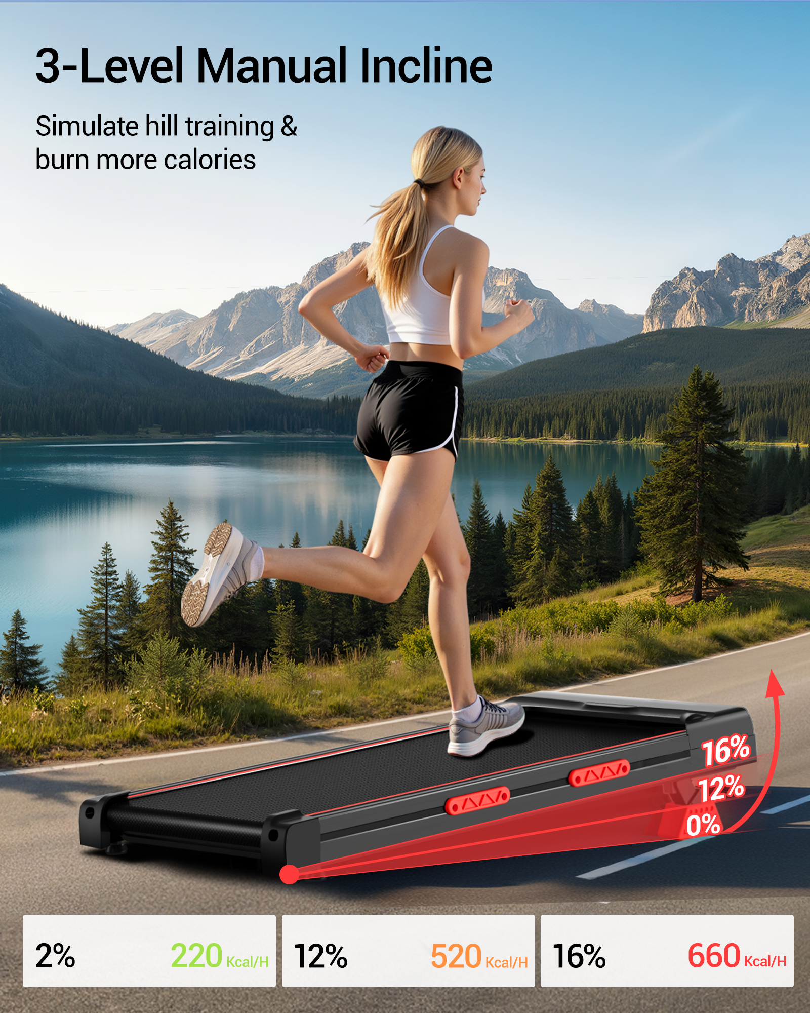 Umay X5 Walking Pad with 16% Incline Max 10 KM/H