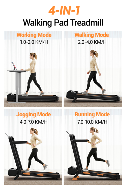 Umay X5F Folding 3-in-1 Portable Treadmill with 16% Incline Max 10 KM/H