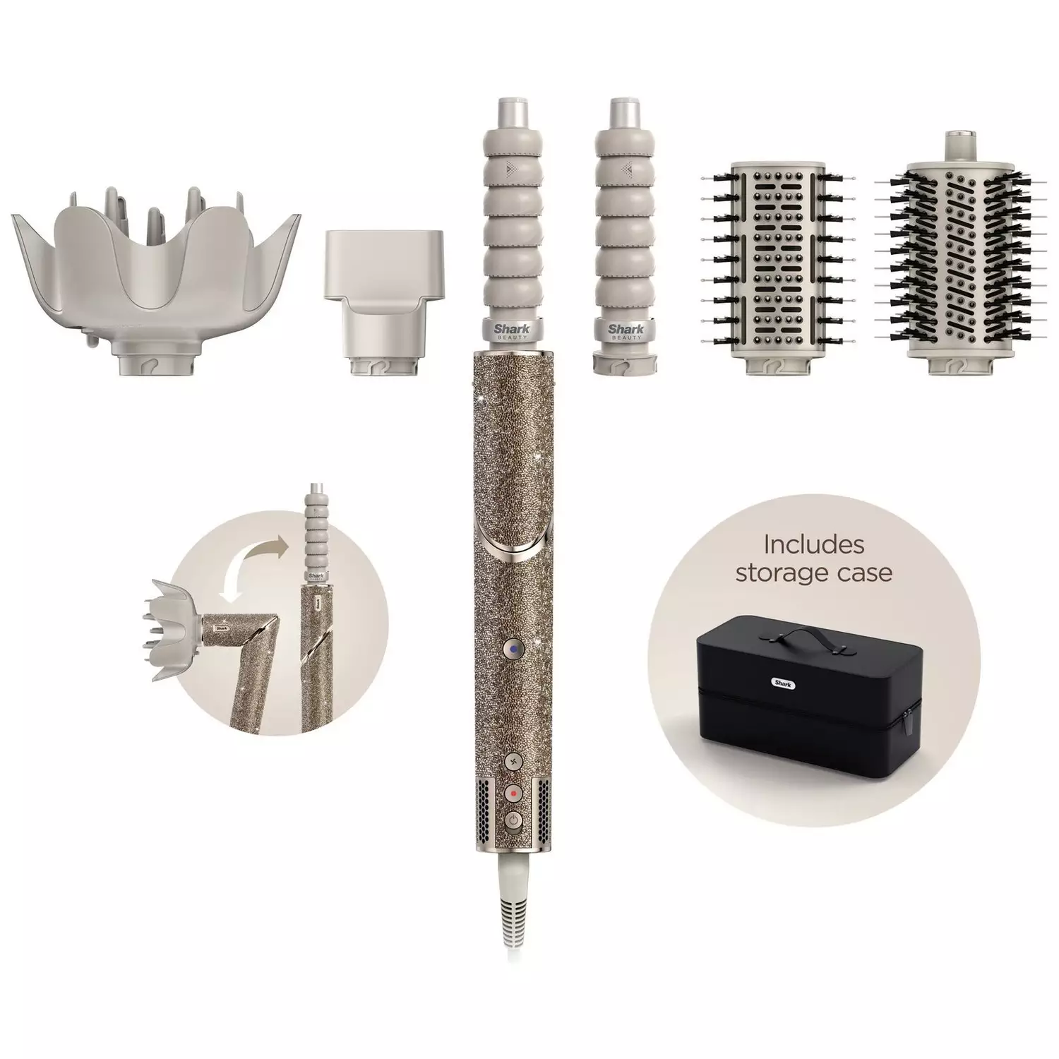 Shark HD446JSUK Champagne Diamond FlexStyle Hot Air Styler