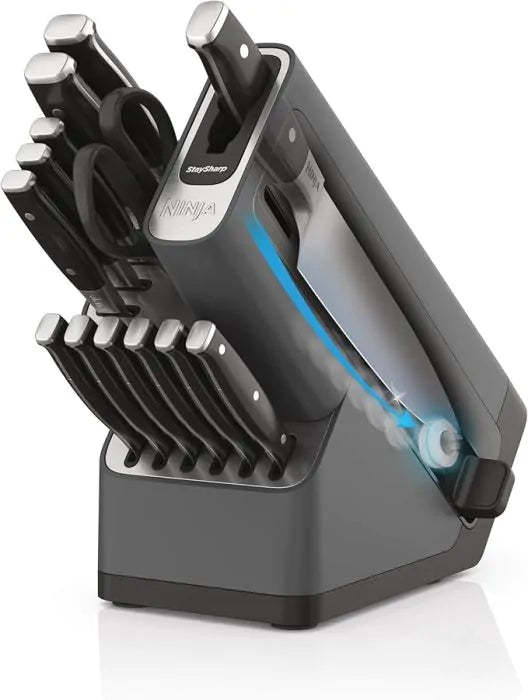 Ninja Foodi StaySharp Knife Block with Integrated Sharpener – Deluxe 14-Piece Set | K32014EUUK