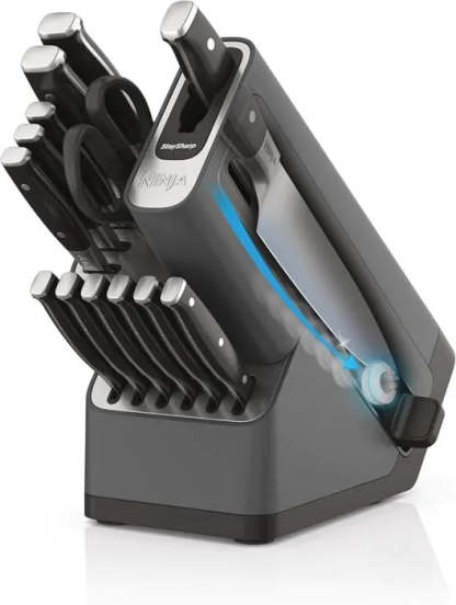 Ninja Foodi StaySharp Knife Block with Integrated Sharpener – Deluxe 14-Piece Set | K32014EUUK