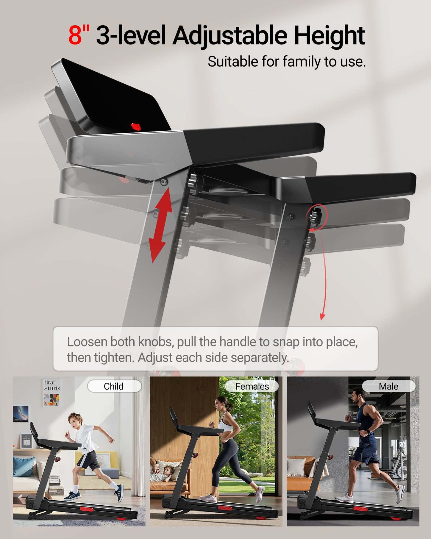 Umay L10 Foldable Treadmill 20% AUTO Incline with Pulse Sensors 14KM/H