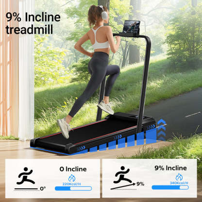 Umay Smart Walking Pad, Under Desk Treadmill and 2-in-1 Incline Walking Pad Treadmill for Home Office