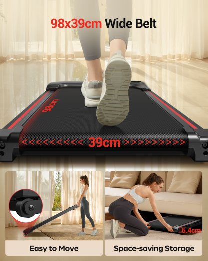 Umay Smart Walking Pad, Under Desk Treadmill and 2-in-1 Incline Walking Pad Treadmill for Home Office