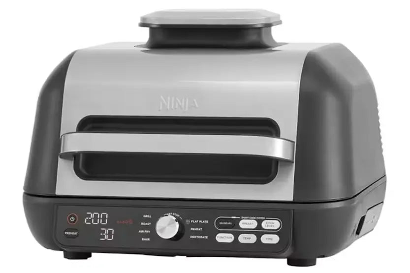 Ninja 3.8L Foodi Max Pro Health Grill, Flat Plate & Air Fryer - Black/Silver | AG651UK