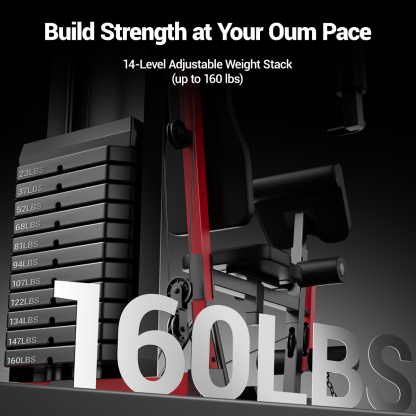 Umay ROBORE Series Workout Station with 160LBS Weight Stack