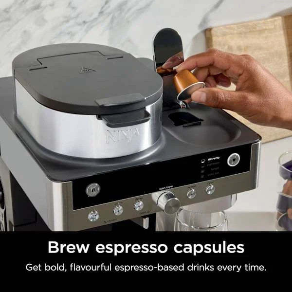 Ninja Prestige Dualbrew System Coffee Maker and Espresso Capsule Machine - Black | CFN802UK