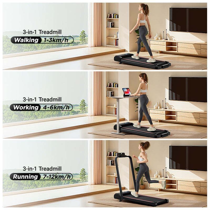 Umay Smart Walking Pad, Under Desk Treadmill and 2-in-1 Incline Walking Pad Treadmill for Home Office