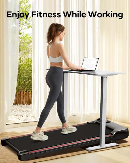 Umay Smart Walking Pad, Under Desk Treadmill and 2-in-1 Incline Walking Pad Treadmill for Home Office