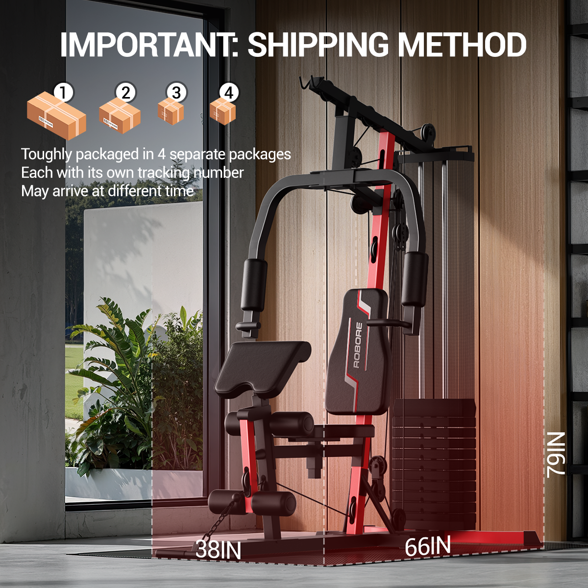 Umay ROBORE Series Workout Station with 160LBS Weight Stack