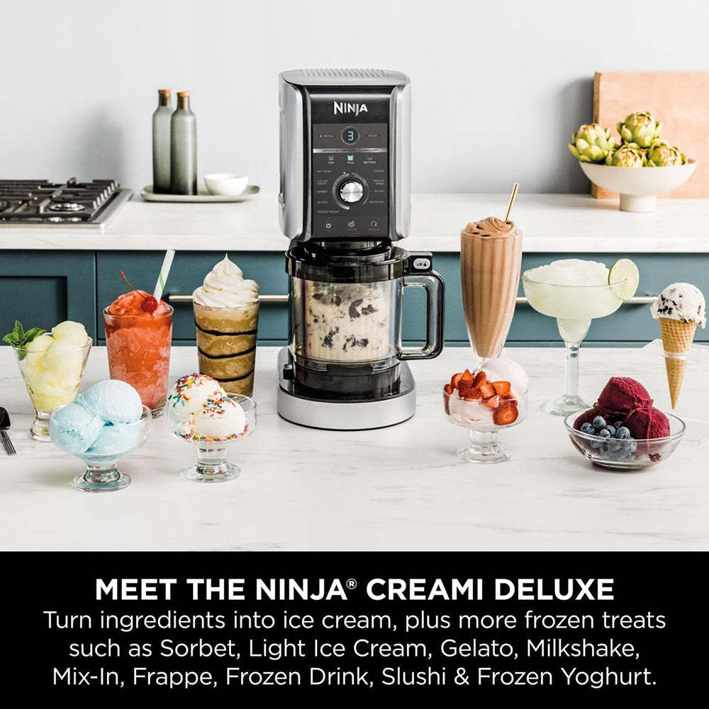 Ninja CREAMi Deluxe 10-in-1 Ice Cream and Frozen Drink Maker NC501UK