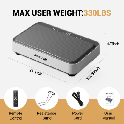 Umay V30 Vibration Plate Exercise Machine with Resistance Bands