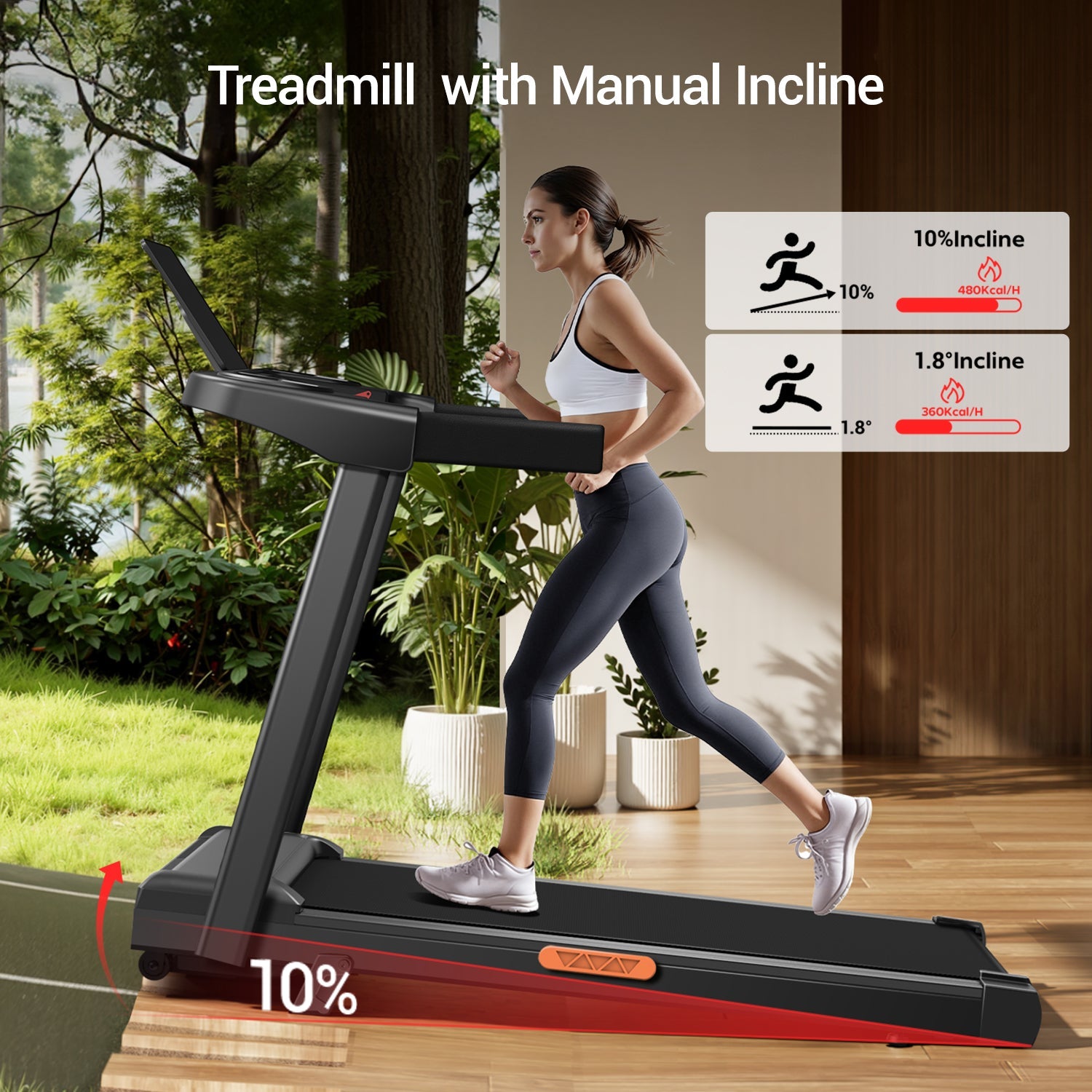 Umay SF10 Foldable Treadmill with 10%/15% Incline & 12km/h Speed