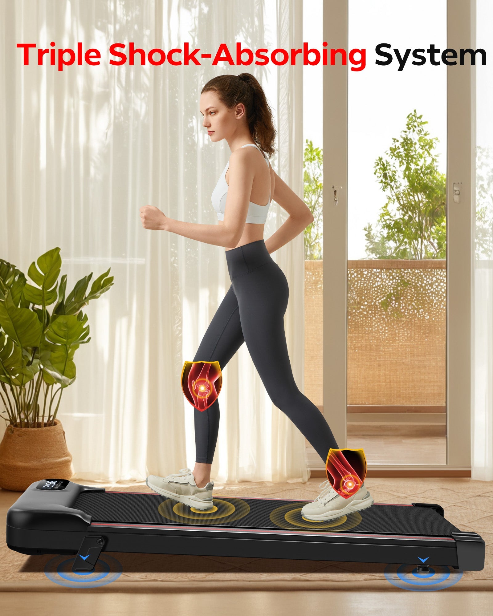 Umay Smart Walking Pad, Under Desk Treadmill and 2-in-1 Incline Walking Pad Treadmill for Home Office