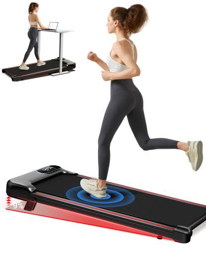 Umay Smart Walking Pad, Under Desk Treadmill and 2-in-1 Incline Walking Pad Treadmill for Home Office