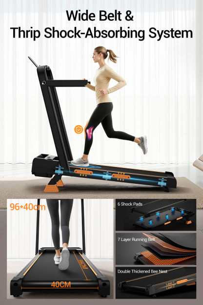 Umay X5F Folding 3-in-1 Portable Treadmill with 16% Incline Max 10 KM/H