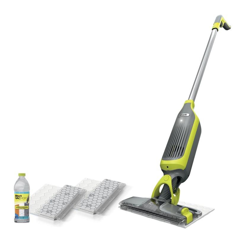 Shark VacMop 2-in-1 Cordless Hard Floor Vacuum Spray Mop Bundle with 16 Additional Pads | Quick Lightweight Cleans, Wipes Away Messes, 22x Disposable Pad Refills, 355ml Multi-Surface Floor Cleaner