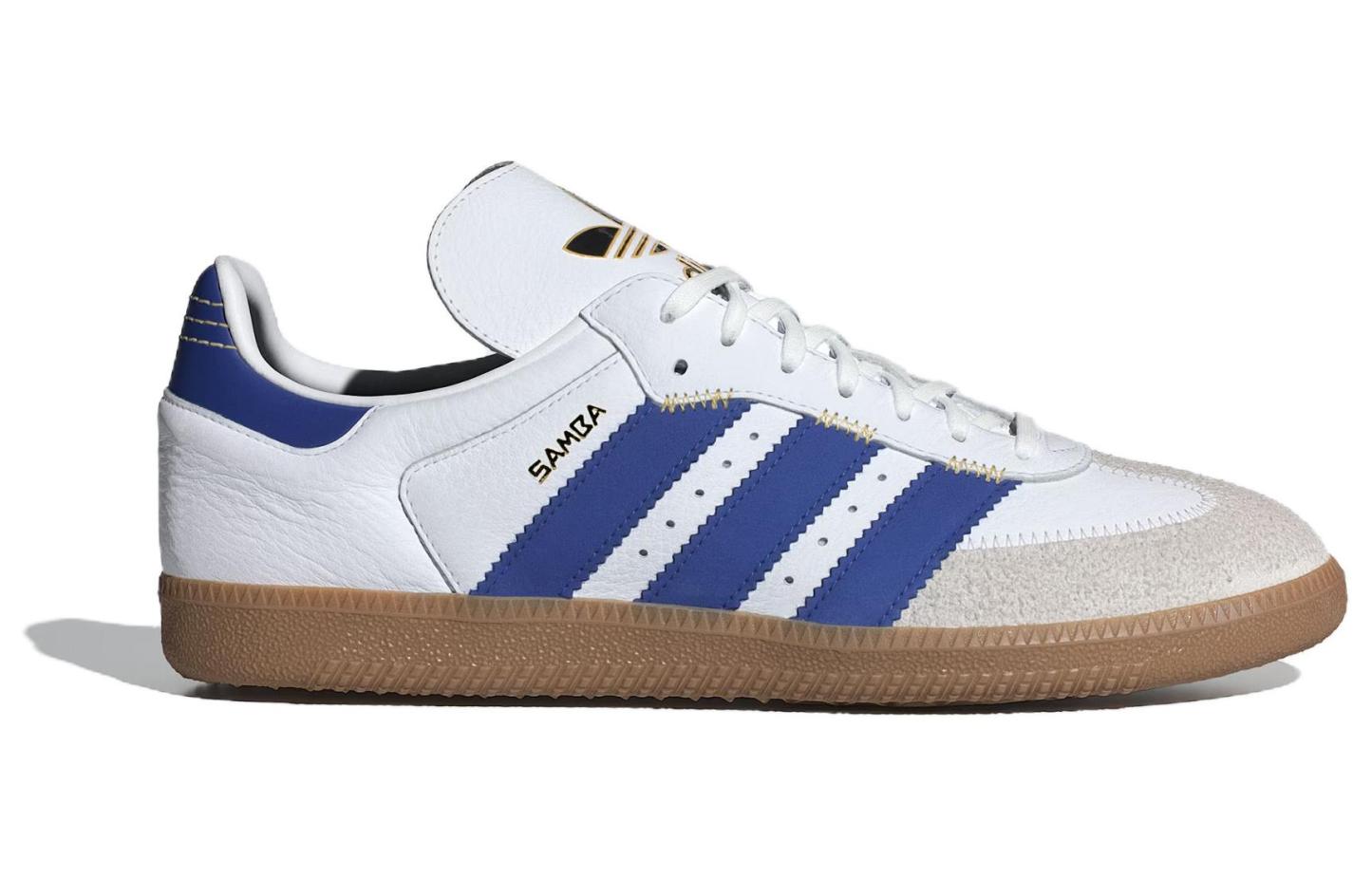 Aqdfdidas Samba OG 'Oversized Logo White Semi Lucid Blue' IF1813