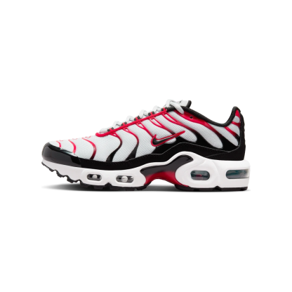 niqdfke Air Max Plus Pure Platinum Black White University Red
