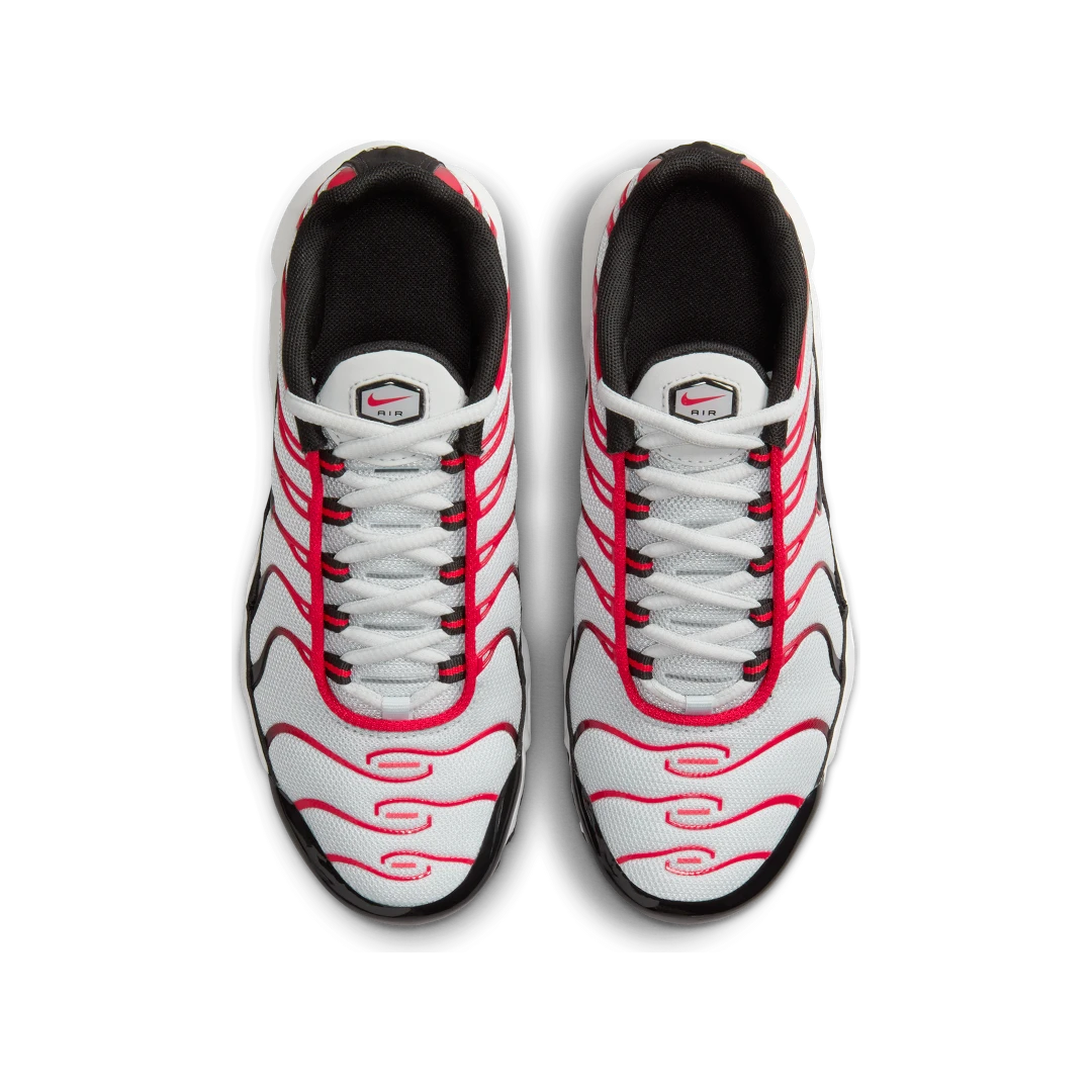 niqdfke Air Max Plus Pure Platinum Black White University Red
